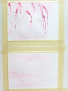 Watercolor Mother's Day Card, Adding weeping cherry blossoms