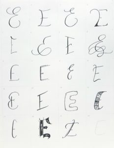Watercolor and Lettering Alphabet Style Study, Dip Pen