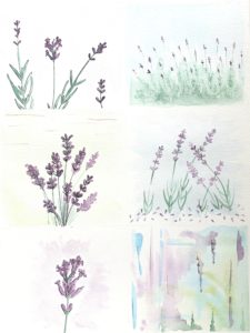 Letter L and Lavender Style Study, lavender