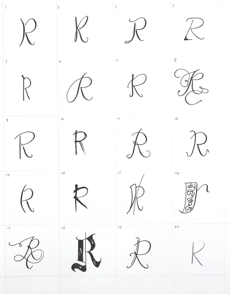 Letter R and Raspberry - A Style Study by The Painted Pen