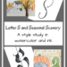 Letter S and Seasonal Scenery