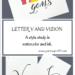 Letter V and Vision Pin