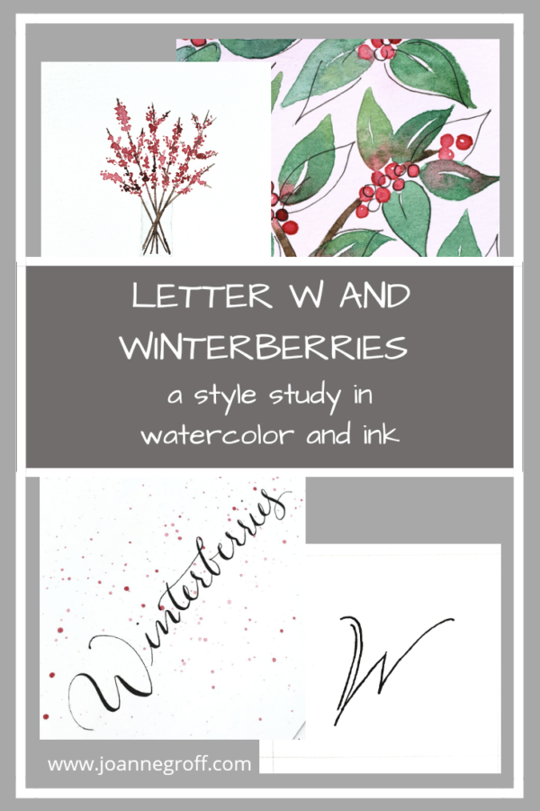 Letter W and Winterberry Pic