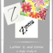 Letter Z and Zinnia pin