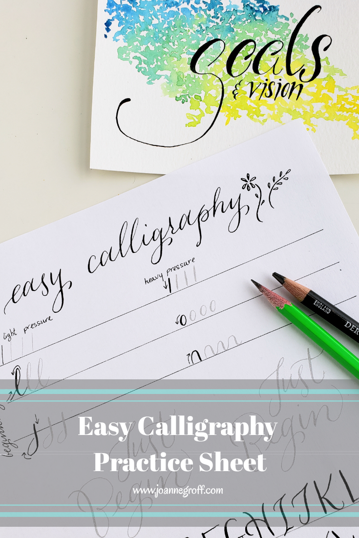 Let's Get Started Calligraphy and Hand Lettering Workbook for