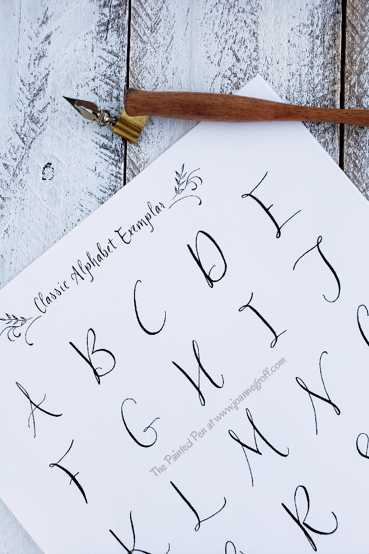 how to use a calligraphy alphabet to practice lettering