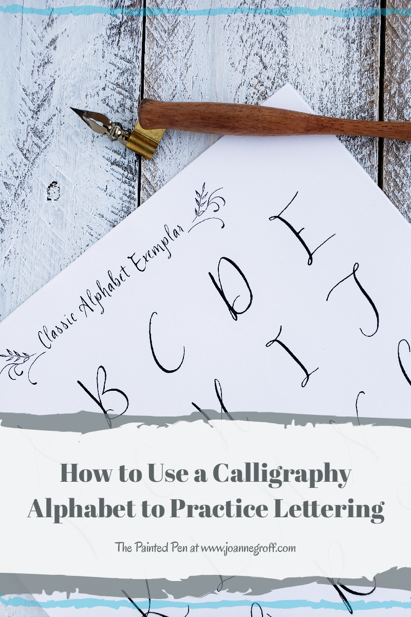 alphabet exemplar, capital letters, hand lettering, calligraphy practice