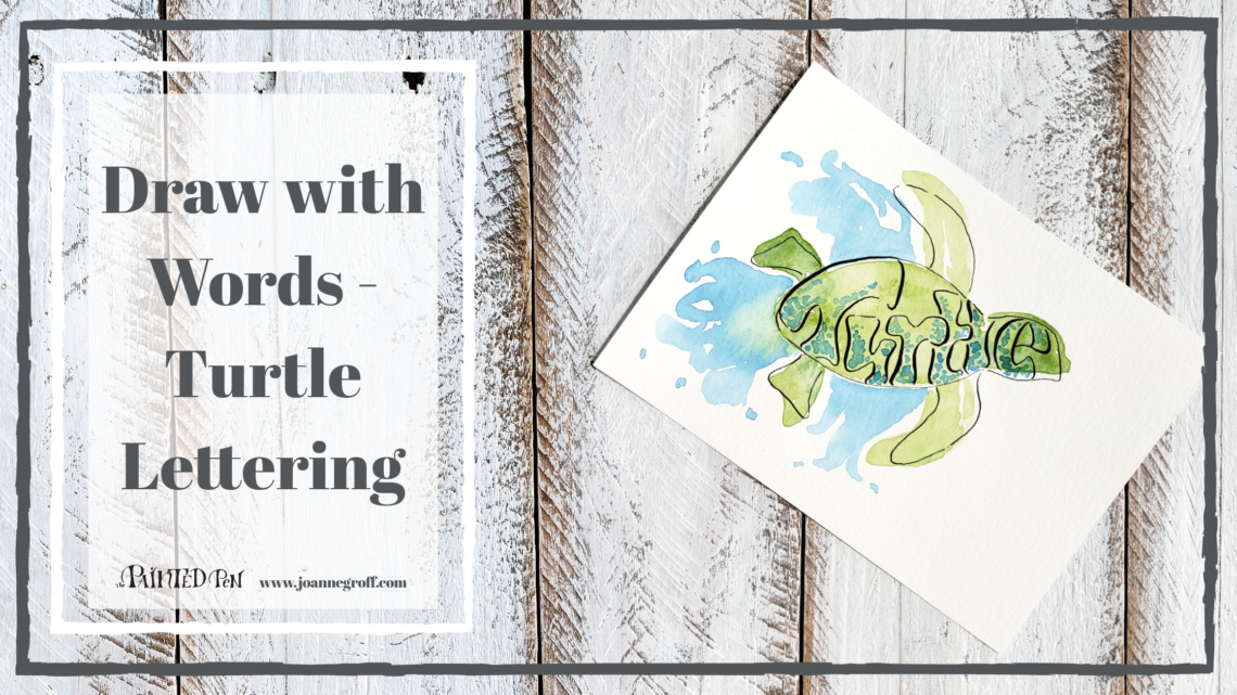 Draw with words - turtle lettering