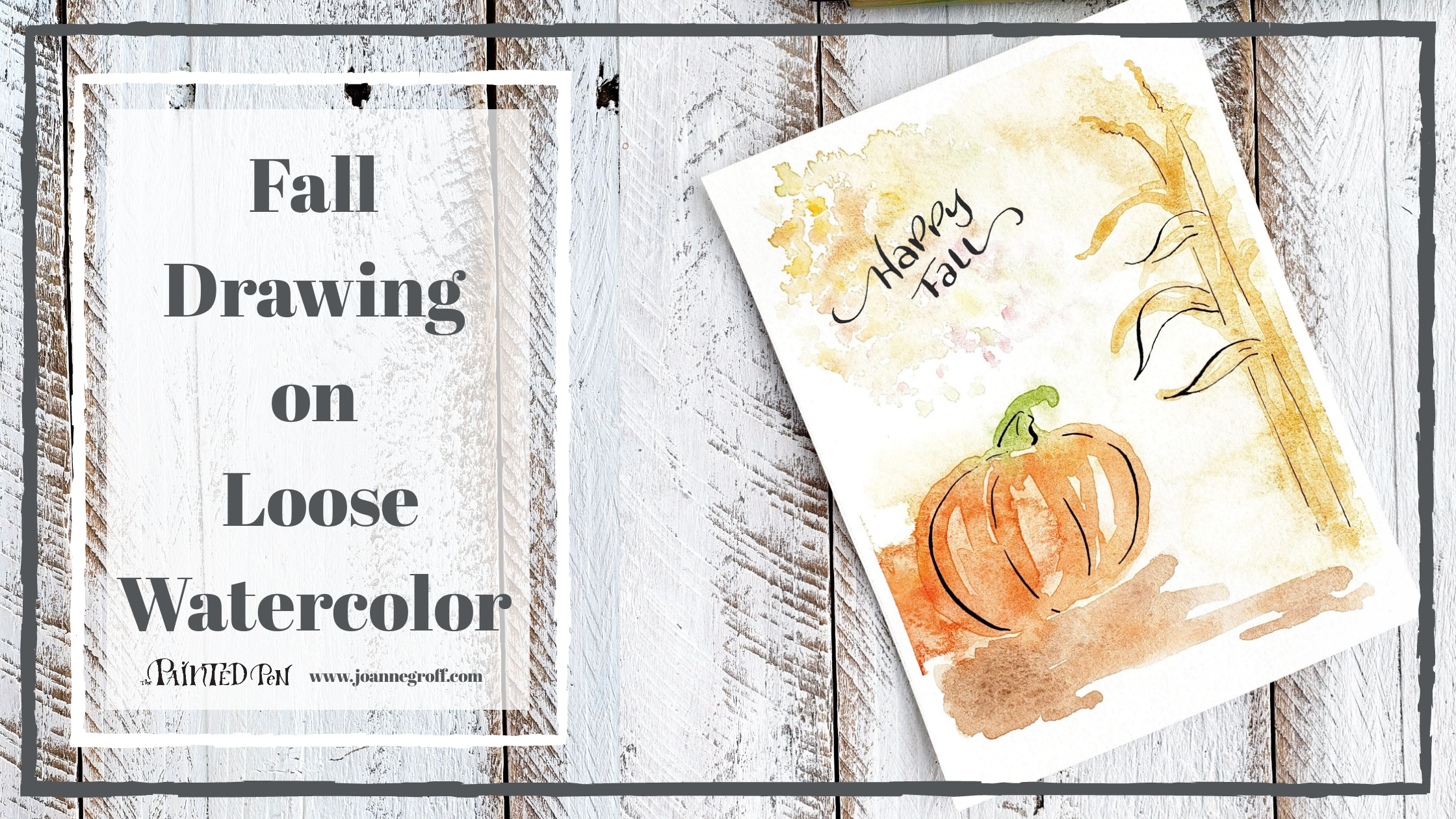 Loose Autumn Floral Watercolor Cards- step by step Tutorial 