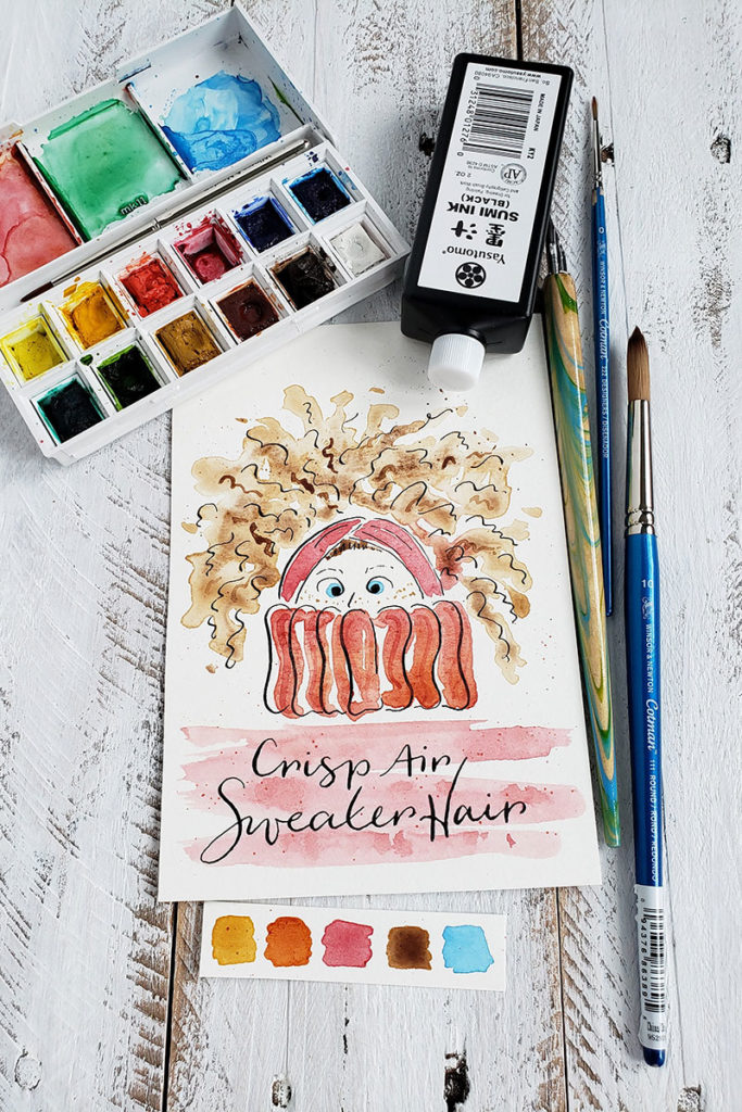 Cute fall drawing with tools