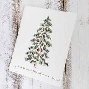Pine Christmas Tree Card