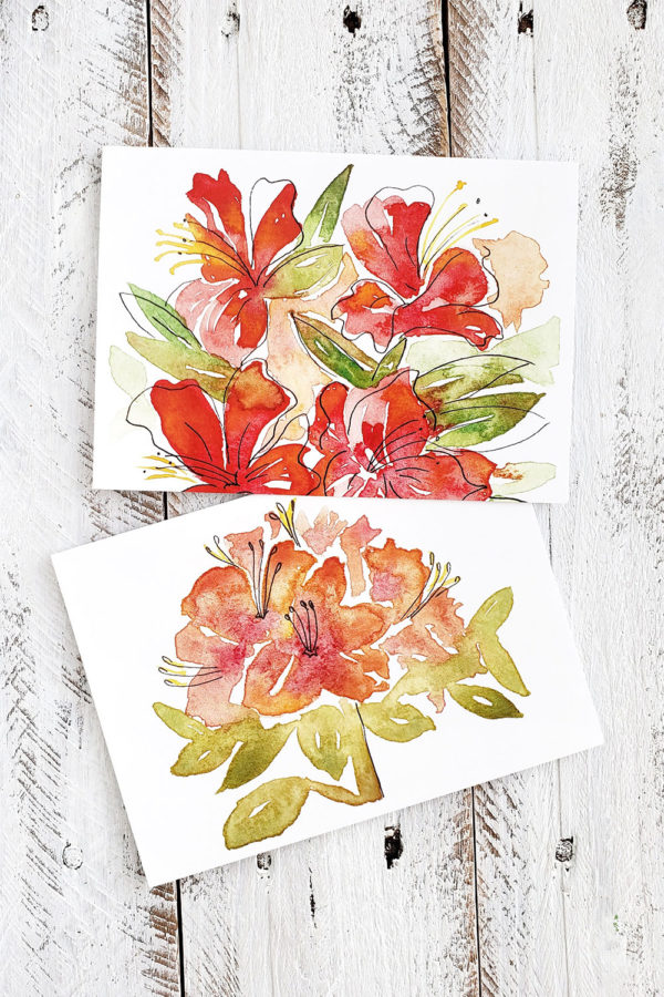 Retired Azalea cards by The Painted Pen