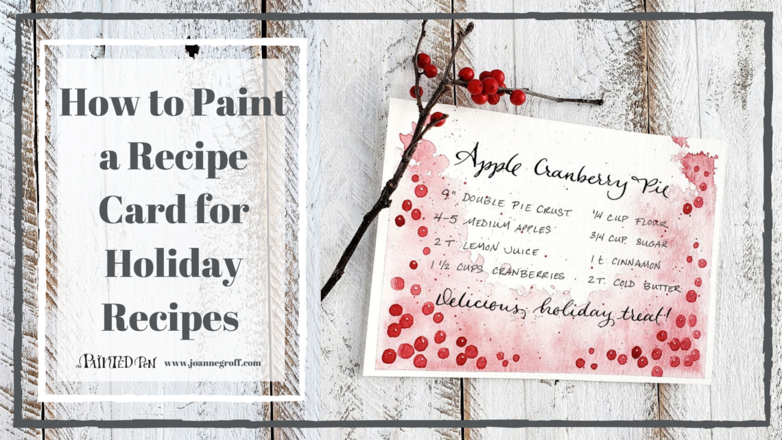 How to paint a recipe card for holiday recipes