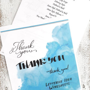 cover and contents of Thank you worksheet set