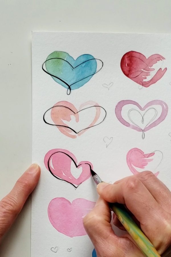 5 Heart Drawings to Mix and Match for Valentine’s Day Cards - The ...