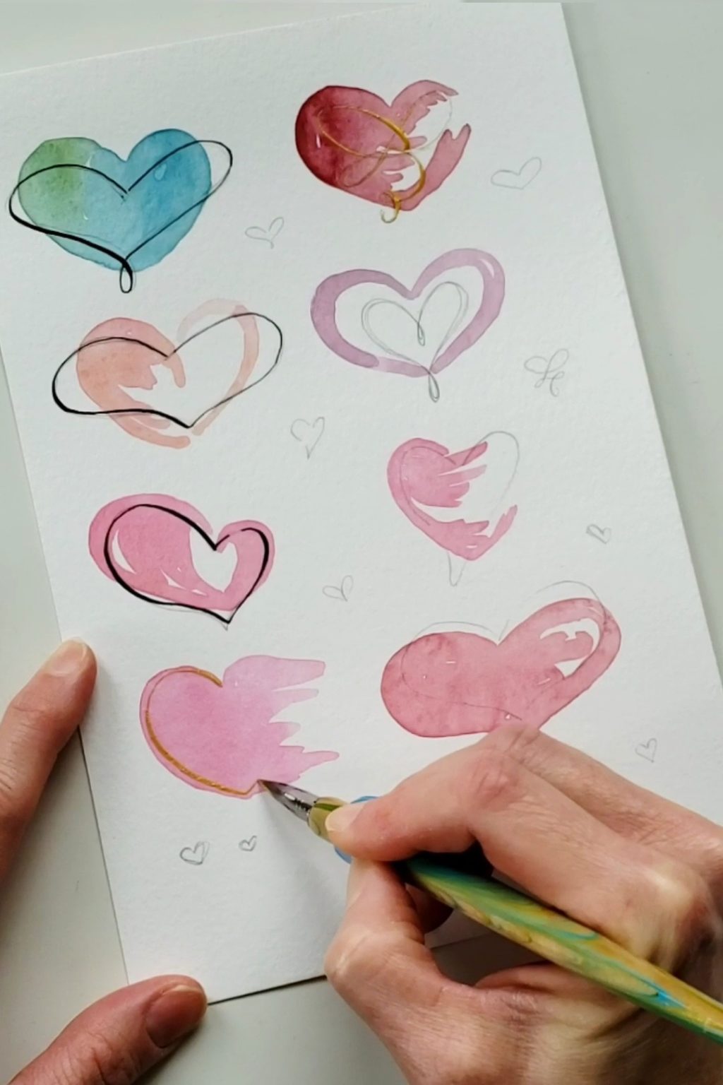 5 Heart Drawings to Mix and Match for Valentine’s Day Cards - The ...