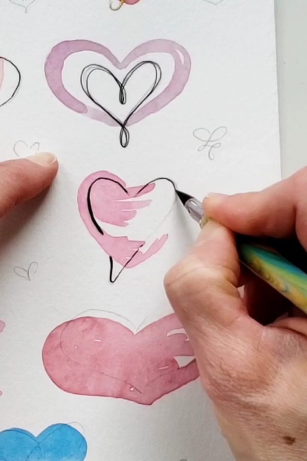 5 Heart Drawings to Mix and Match for Valentine’s Day Cards - The ...