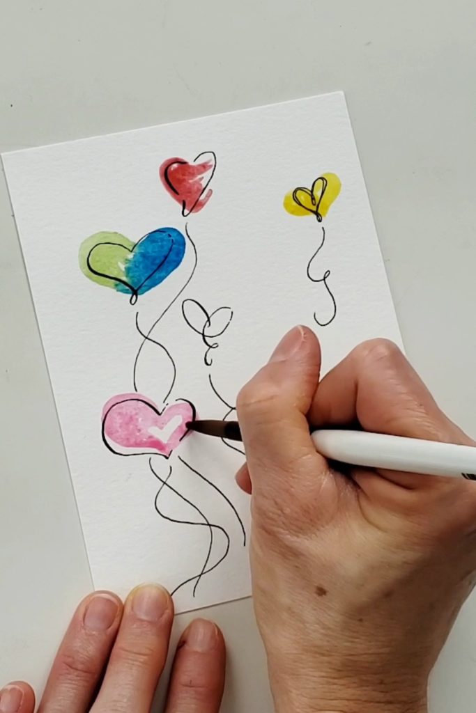 How to use Heart Drawings with a pun on a DIY Valentine - The Painted Pen