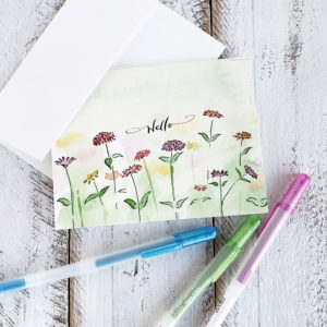 Eucalyptus Thinking of You Watercolor Greeting Card - The Painted Pen