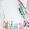 Watercolor Letter Writing Paper with Flower Drawings Set - The