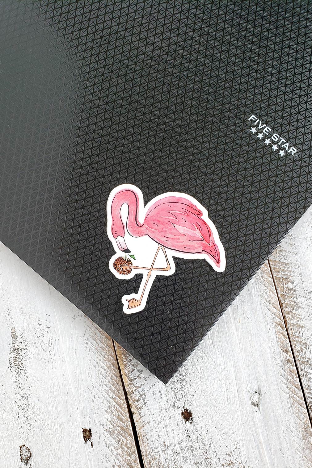 Flamingo Sticker, Waterproof & Washable - The Painted Pen The Painted Pen