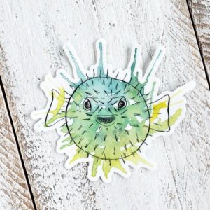 Puffer fish sticker