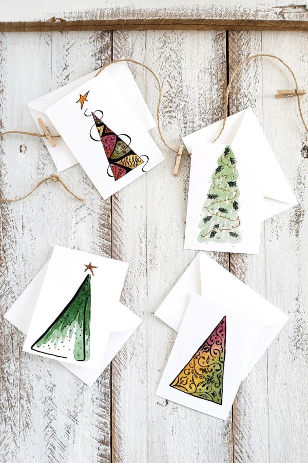 tree advent mini cards