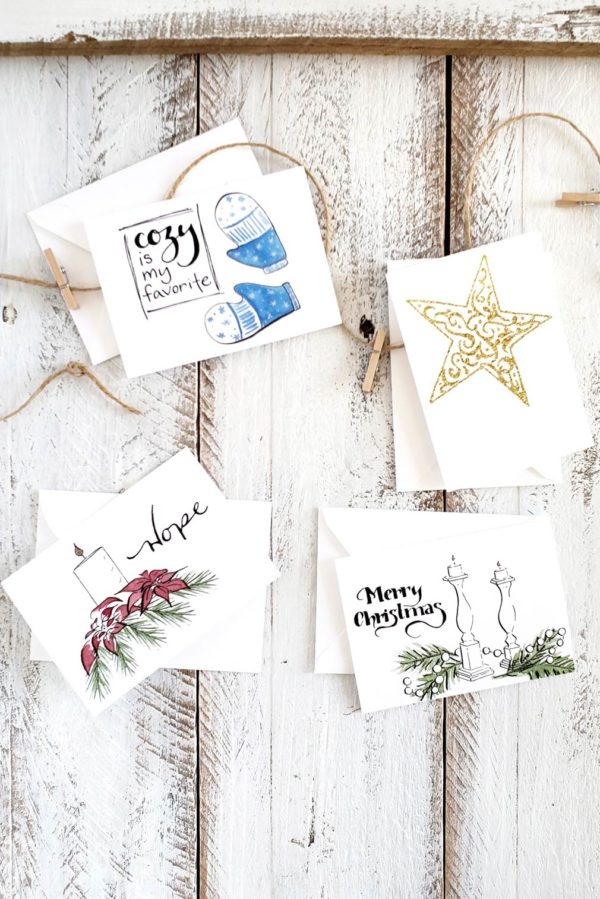 Cozy mini cards for a countdown to Christmas