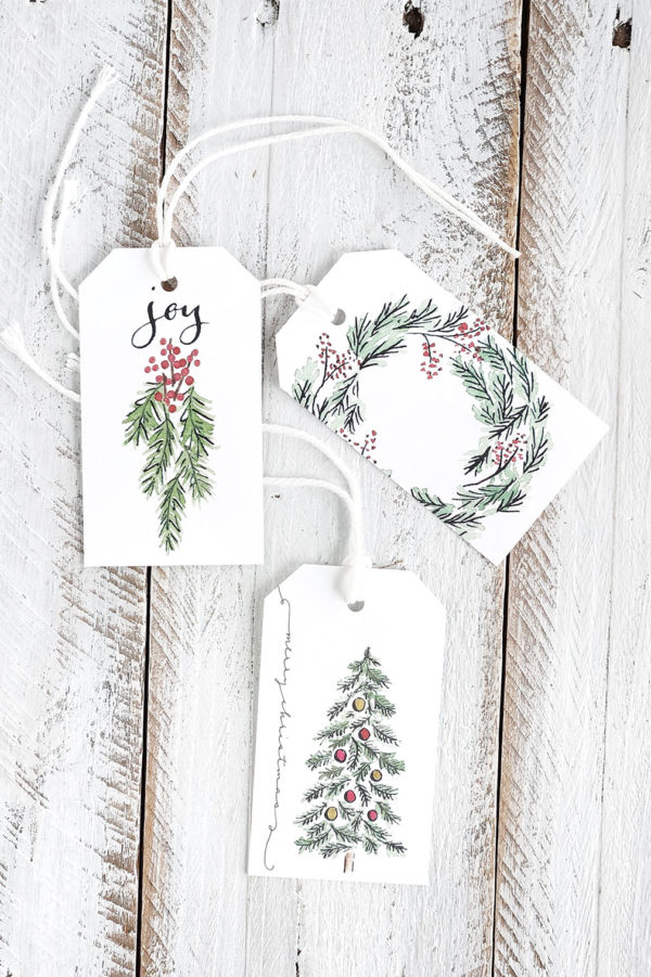 pine gift tags