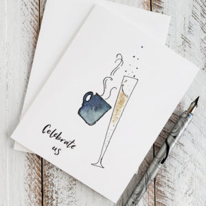 Celebrate Us Mug and Champagne Card