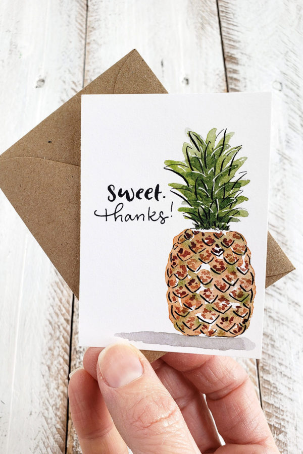 Sweet Thanks Pineapple Mini Card