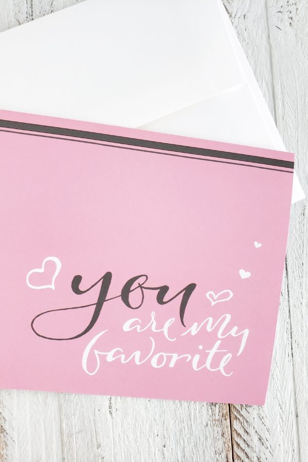 pink you are my favorite greeting card