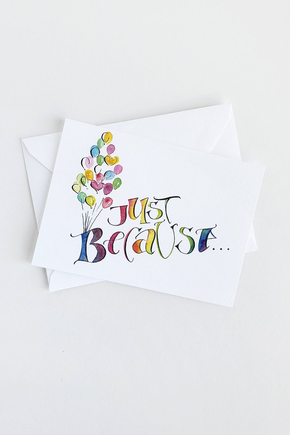 Just Because Lettered Mini Cards - The Painted Pen