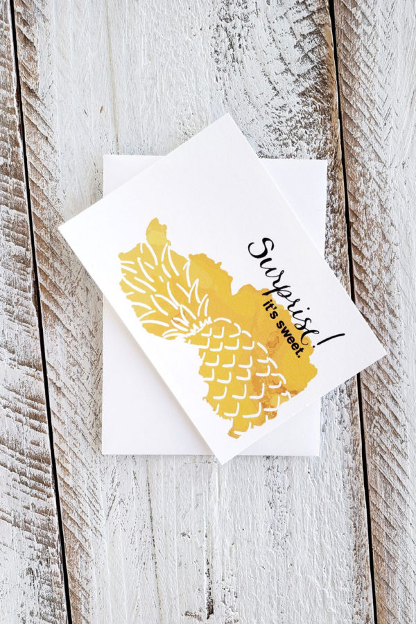 Surprise! It's Sweet White Pineapple Mini Card
