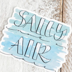 salty air not a care sticker
