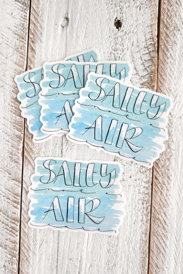 salty air not a care stickers