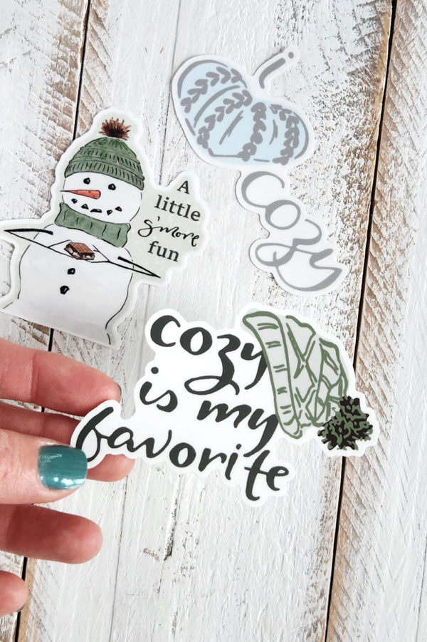 Cozy is my favorite sticker with other winter sitckers