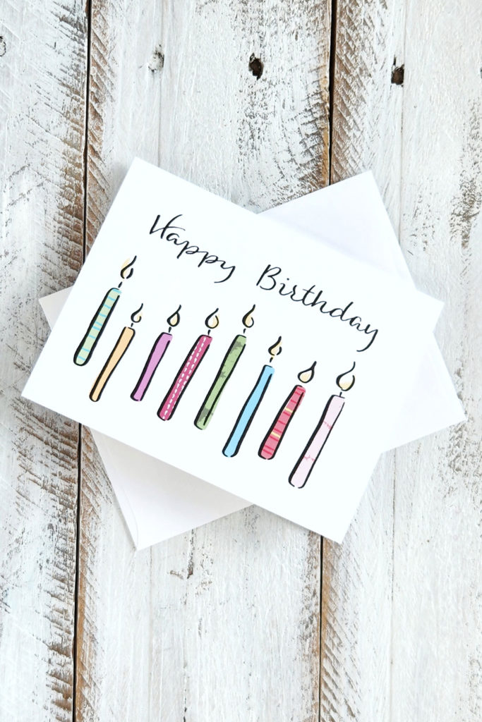 Candle Birthday Card - The Painted Pen