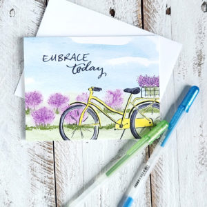 embrace today card and pens