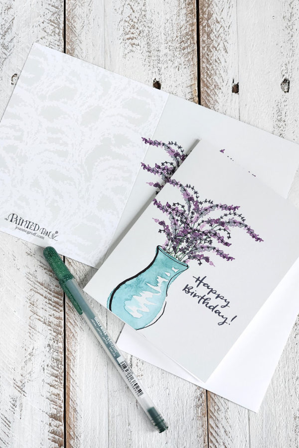 lavender birthday card