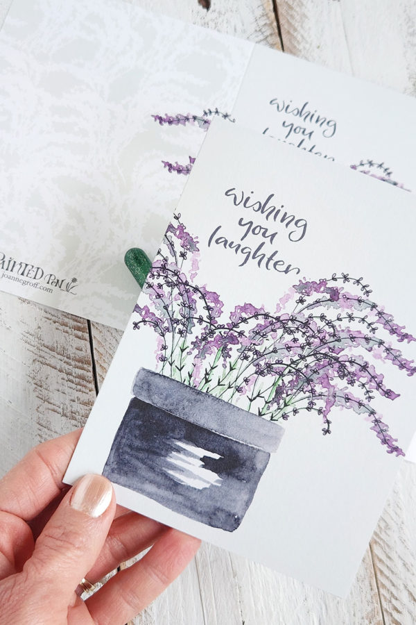 Potted Lavender Card