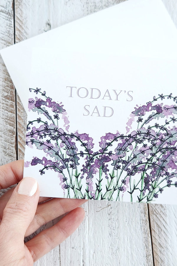 Lavender sympathy card
