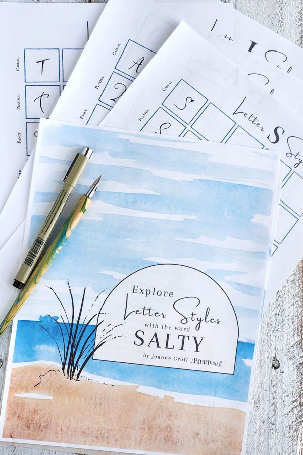 salty letter styles worksheet set