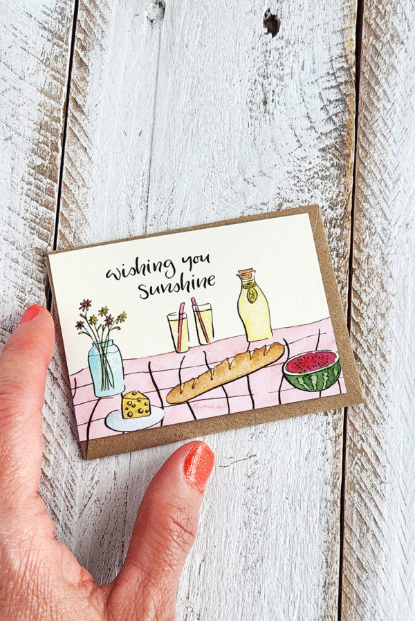 wishing you sunshine picnic mini card