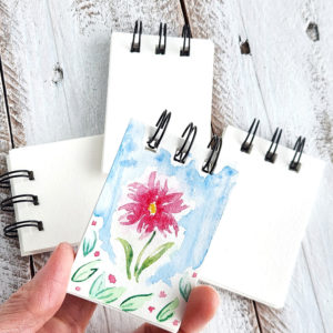 painted mini watercolor notebook
