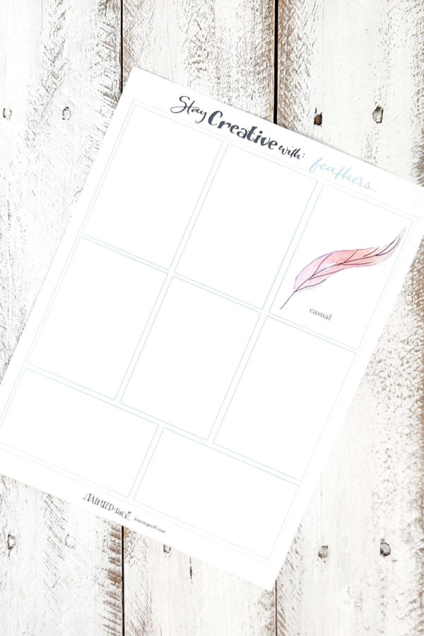 drawing feathers worksheet