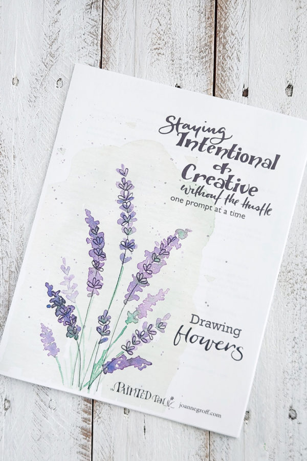 Drawing Flowers worksheet set cover