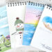 four sketchbooks in a row