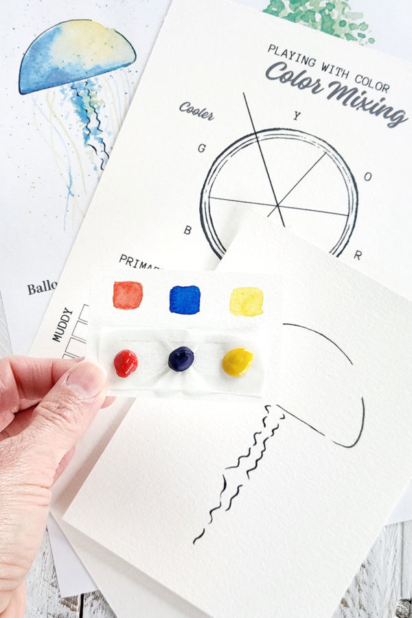 Color Mixing Watercolor Kit Dots