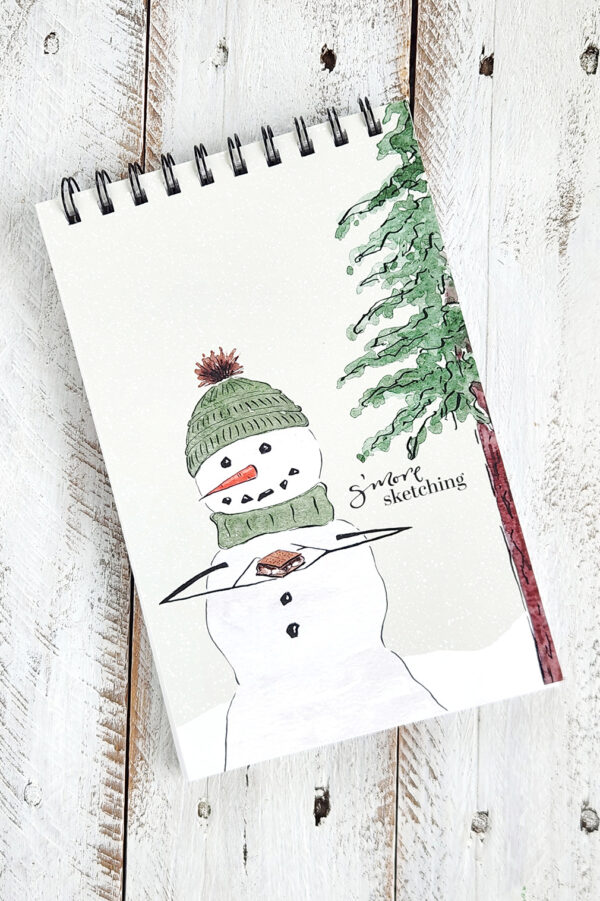 Snowman sketchbook front